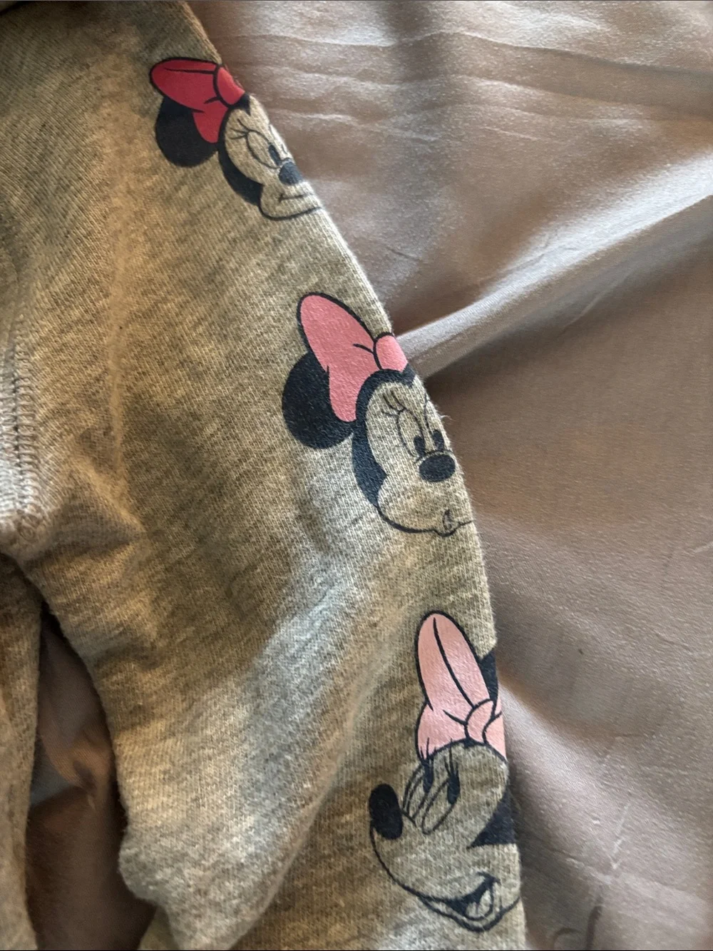 GAP / Disney collab Gray Minnie Mouse Hoodie & Joggers Set with Pink Accents